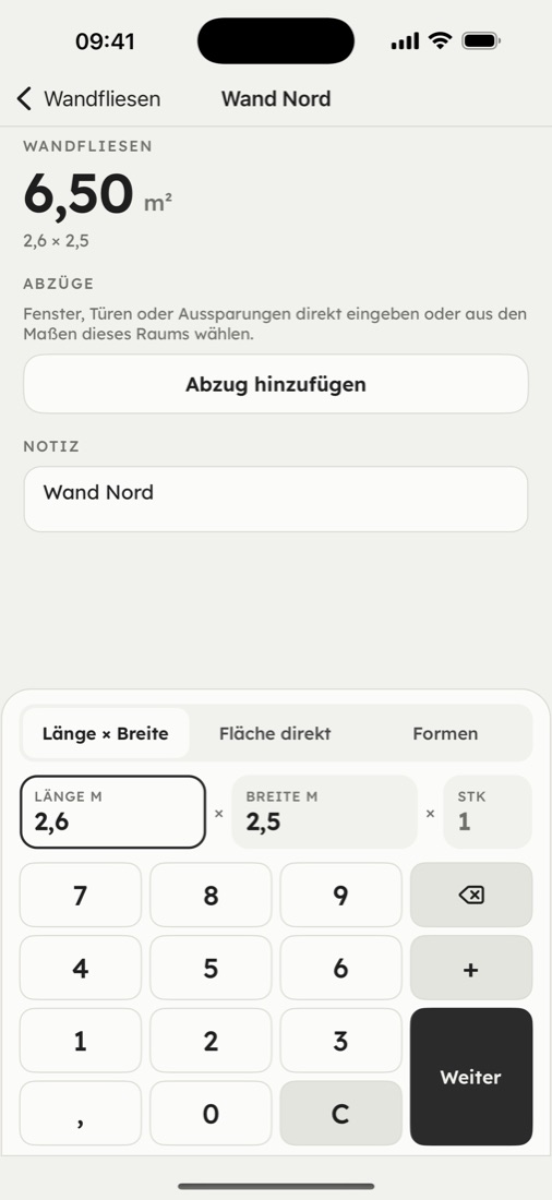Messen mit großem Zahlenfeld